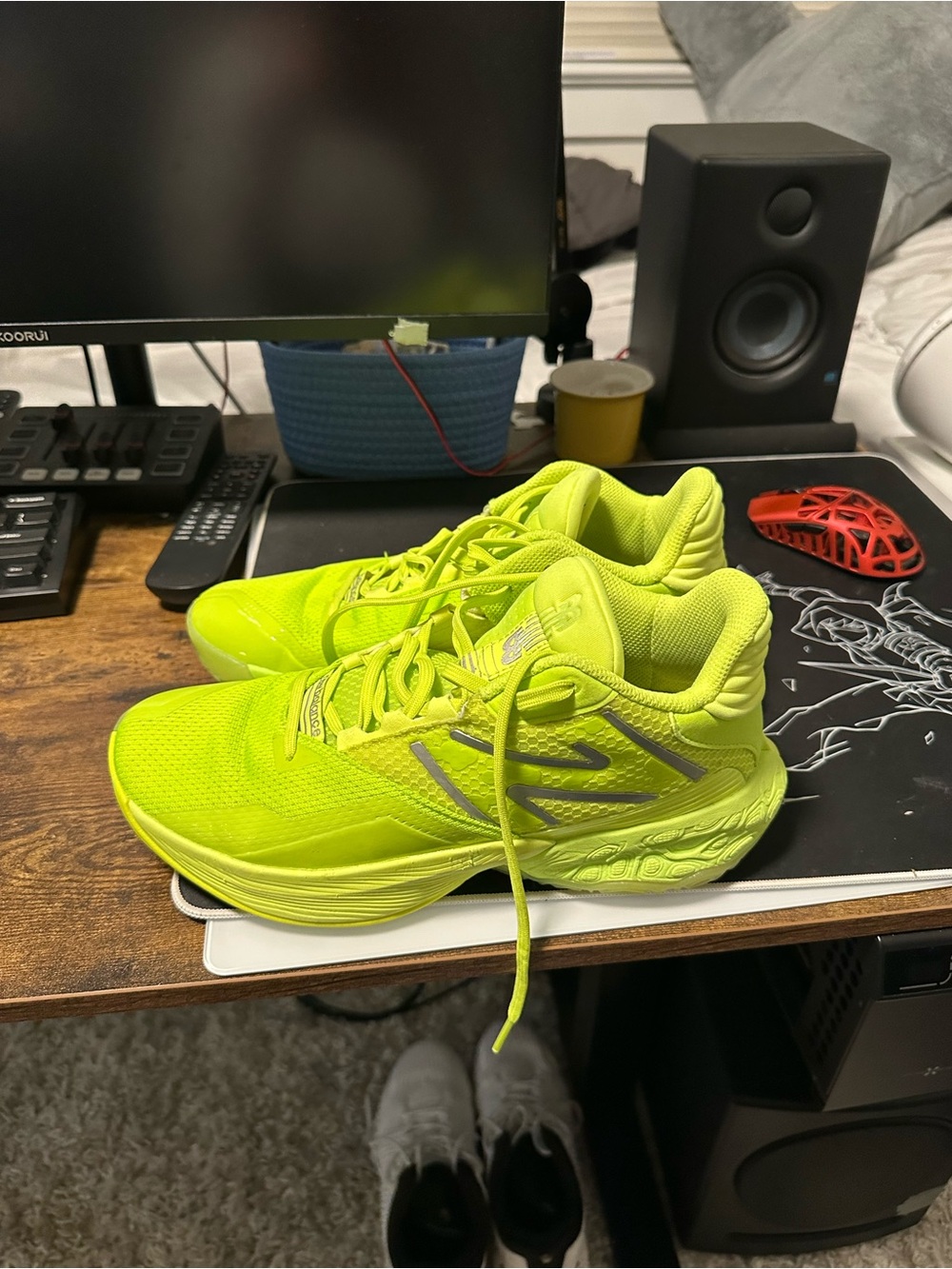 New Balance Neon Lime High-Visibility Basketball Sneakers